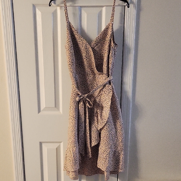 Sanctuary Dresses & Skirts - Sanctuary Asymmetrical Spotted Dress - Cream and Black